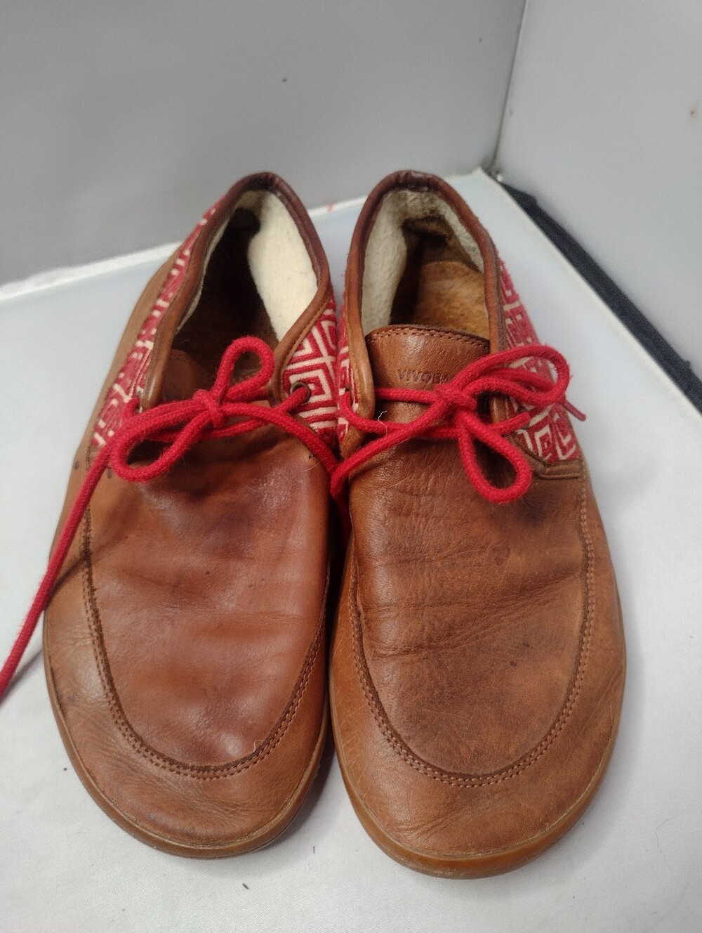 Vivobarefoot Gia Leather Shearling Moccasins 39 Barefoot Zero Drop Shoes A18